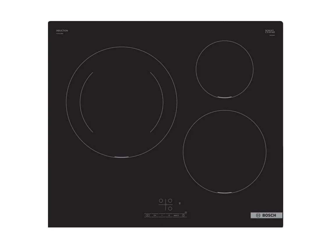 Placa de Inducción BOSCH PUJ611BB5E (Eléctrica - 62 cm - Negro)