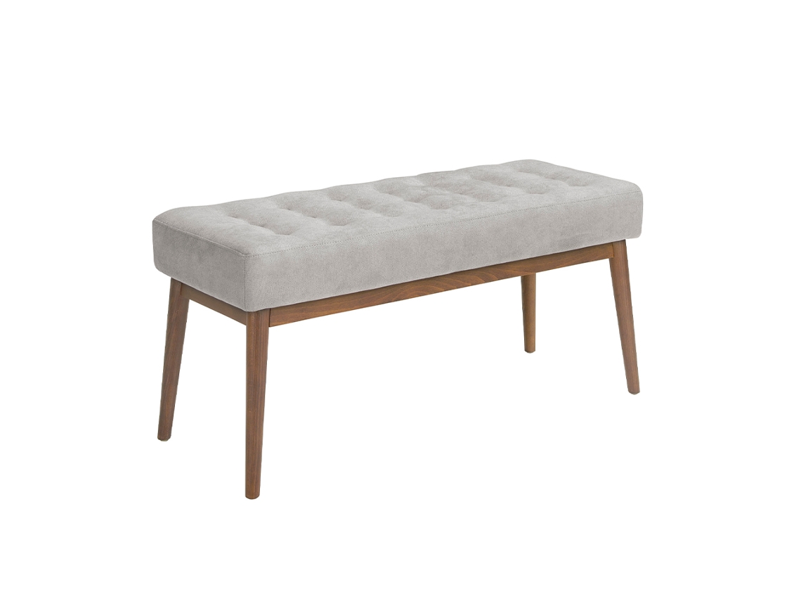 Banco em Tecido Cinzento Escuro ANGEL CERDA 100 x 40 x 45