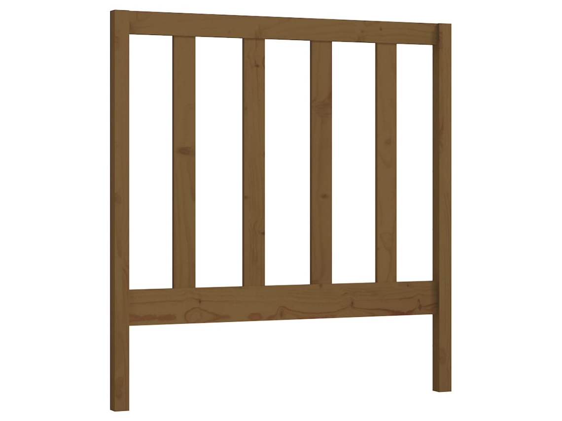 Cabecero de cama MAISON EXCLUSIVE en pino macizo color miel, 96x4x100 cm