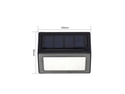 2026-2 Piezas Lámpara Solar Escalera Pared 6led Ip65 Resistente Al Agua Iluminación Exterior Jardín Patio Camino