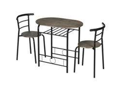 Conjunto Bistro Homcom, 3 Piezas, 1 Mesa, 2 Sillas, 80 Cm X 53 Cm X 74,5 Cm, Negro