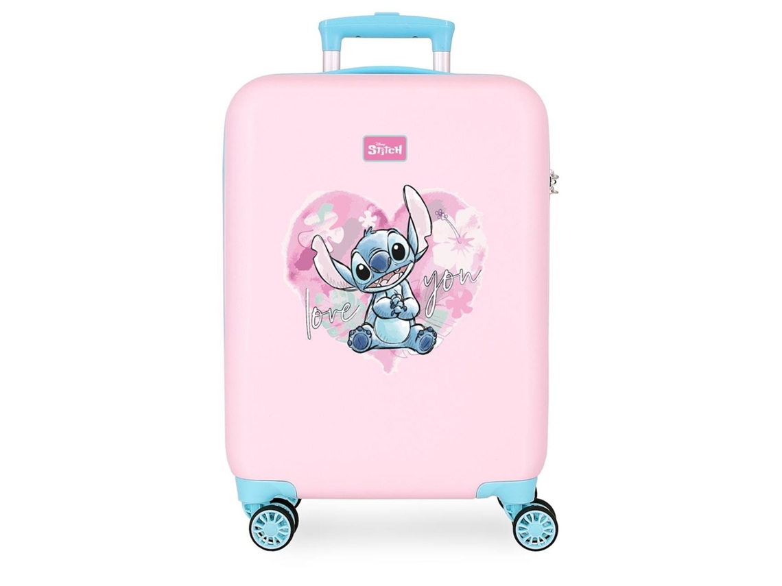 Disney Maleta De Cabina Abs Rígida Heart Stitch Rosa