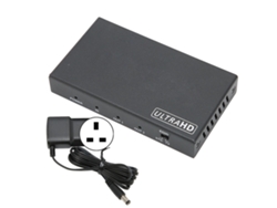 Divisor De Interfaz Multimedia Hd, 1 Entrada, 2 Salidas, 4kx2k, 60hz, 18gbps, Enchufe Británico.