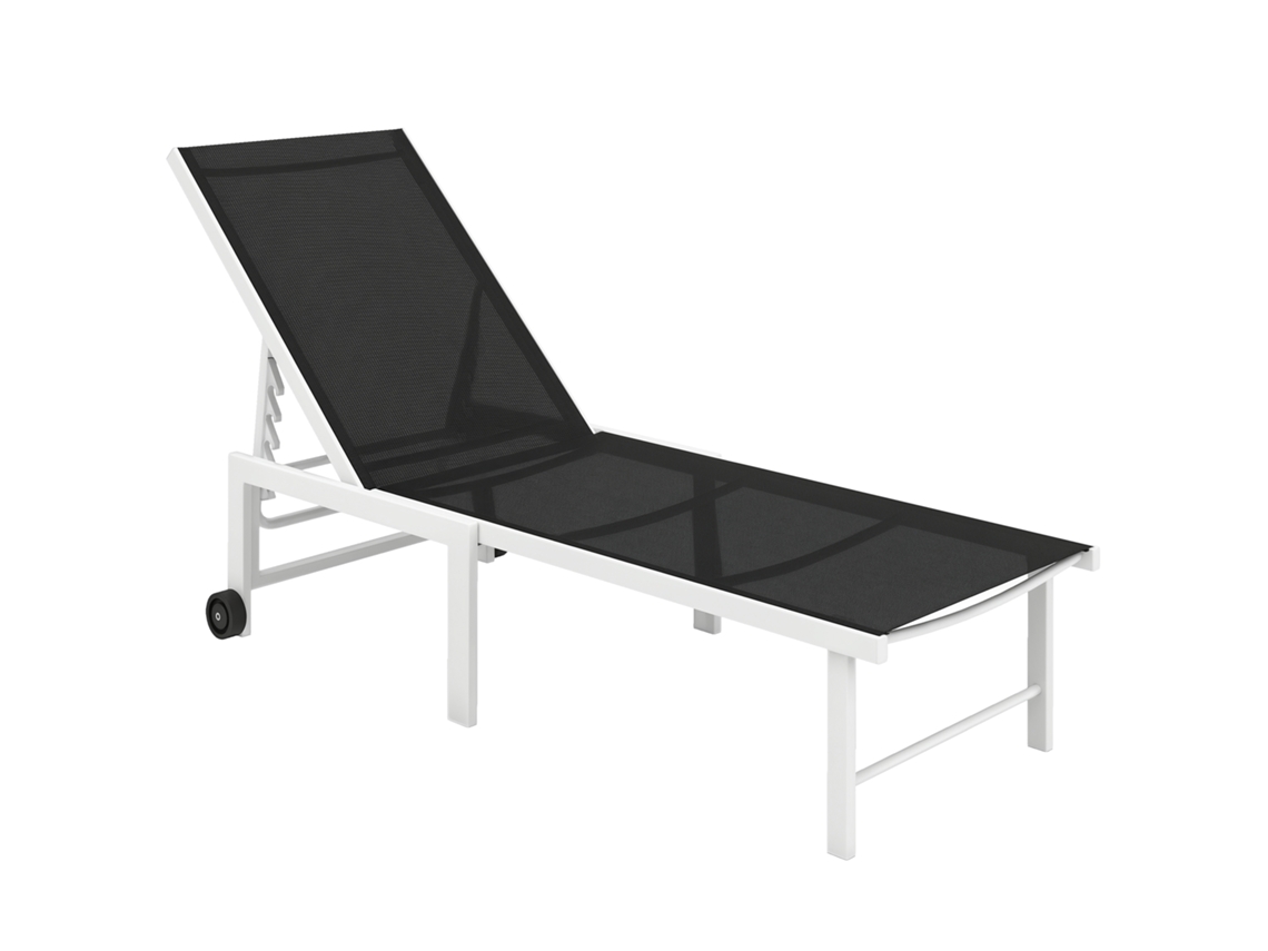 VPMKP - Outsunny tumbona de jardín reclinable con ruedas, respaldo de 5 niveles, estructura de acero, 166x60x84 cm gris