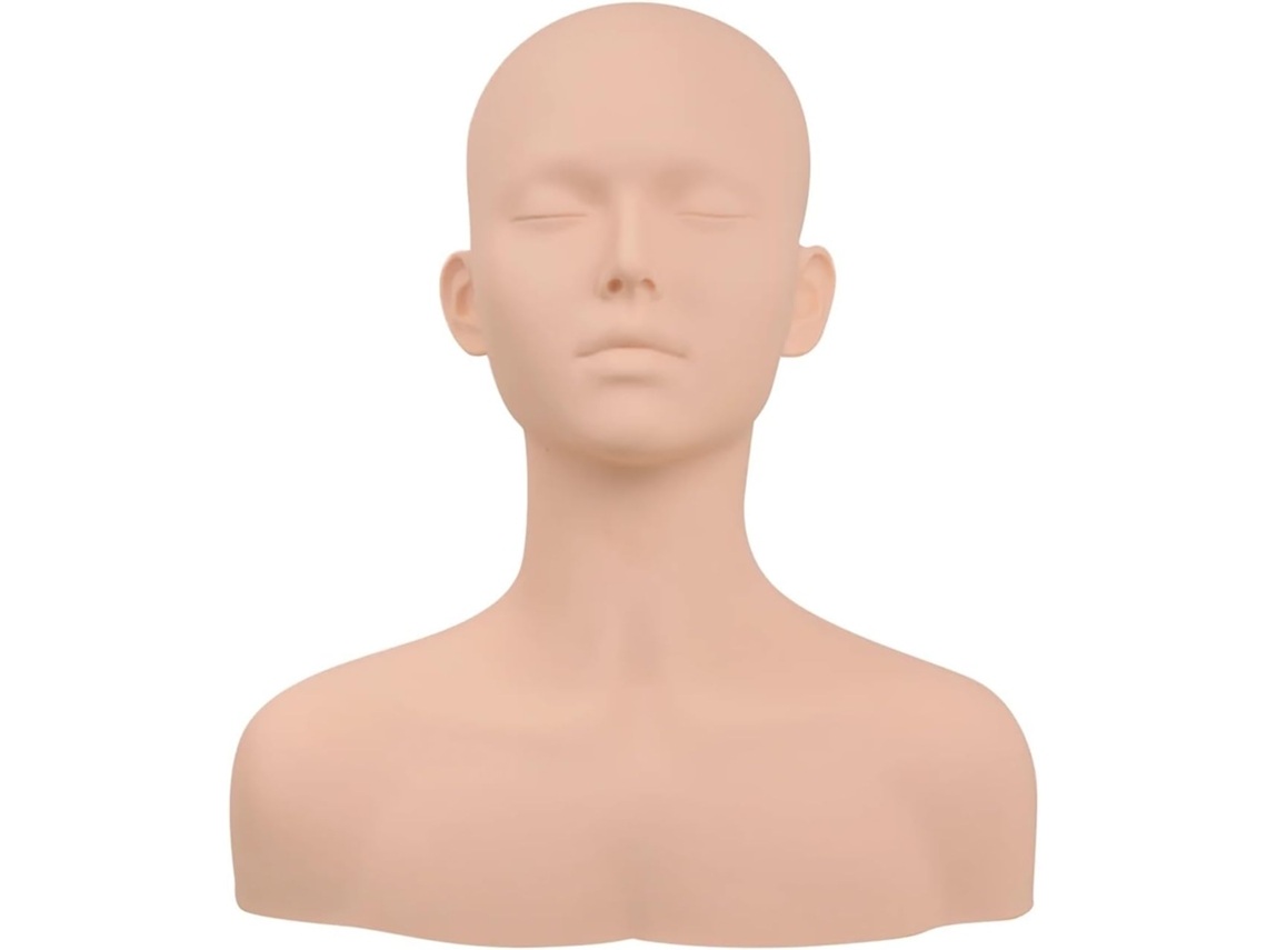 Maniquí De Entrenamiento, Cabeza Suave, Textura De Piel, Muñeca Cosmética, Pestañas