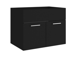 Armario para lavabo VIDAXL Negro Madera contrachapada (60x38.5x46 cm)