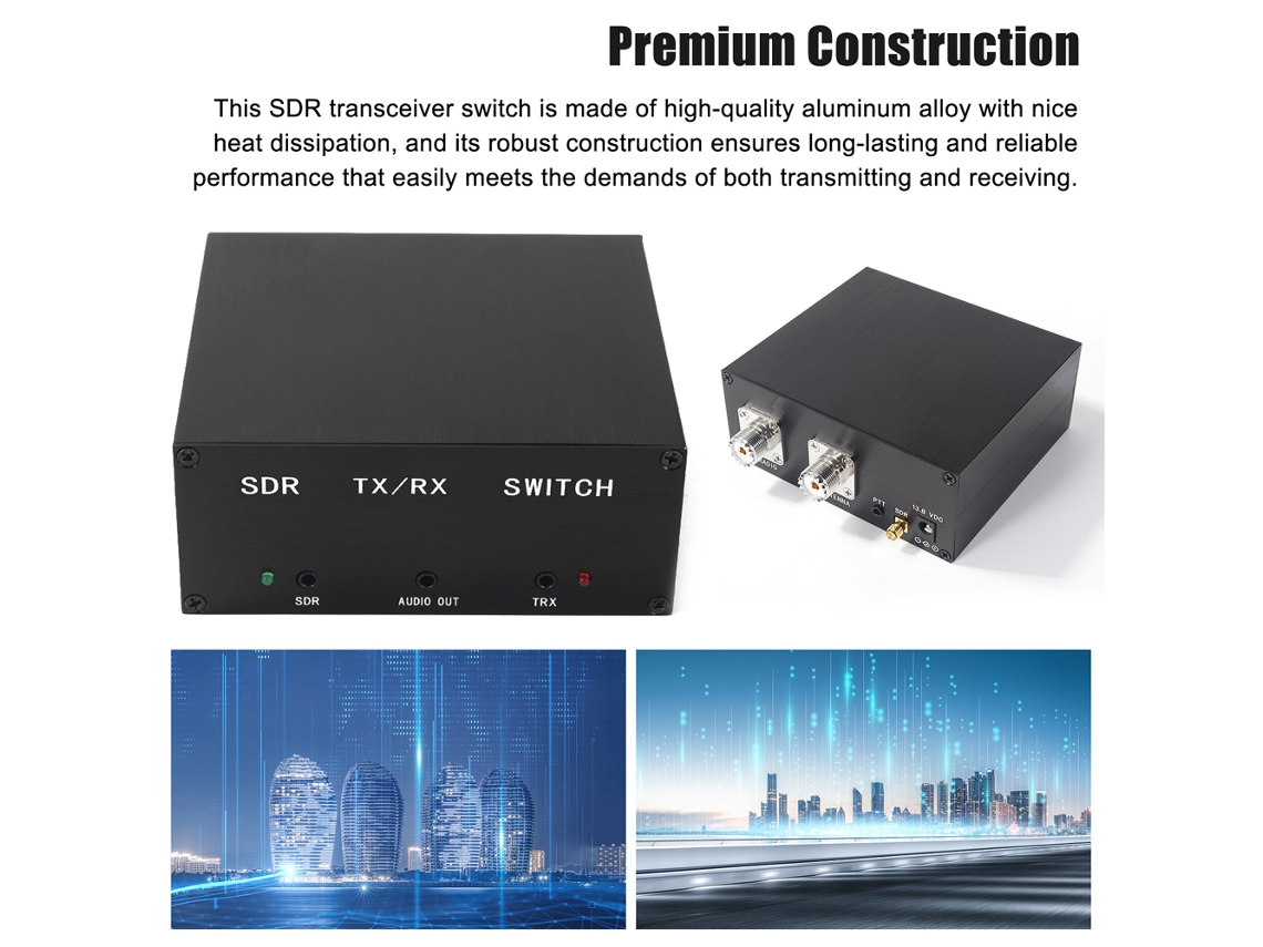 Transceptor Sdr Tr Switch De 160 Mhz Y 100 W Con Conmutador De Antena Y Caja De Aleación De Aluminio.