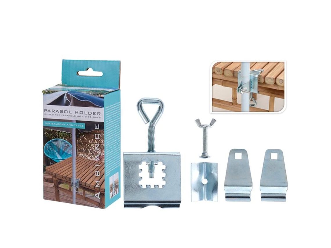Soporte parasol mesa 22/28 mm metalico
