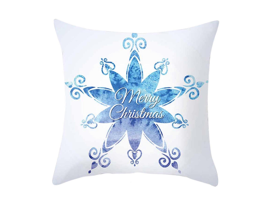 Funda de lino con diseño navideño, juego de cojines para sofá, decoración del hogar, 45 x 45 cm, Gusshious