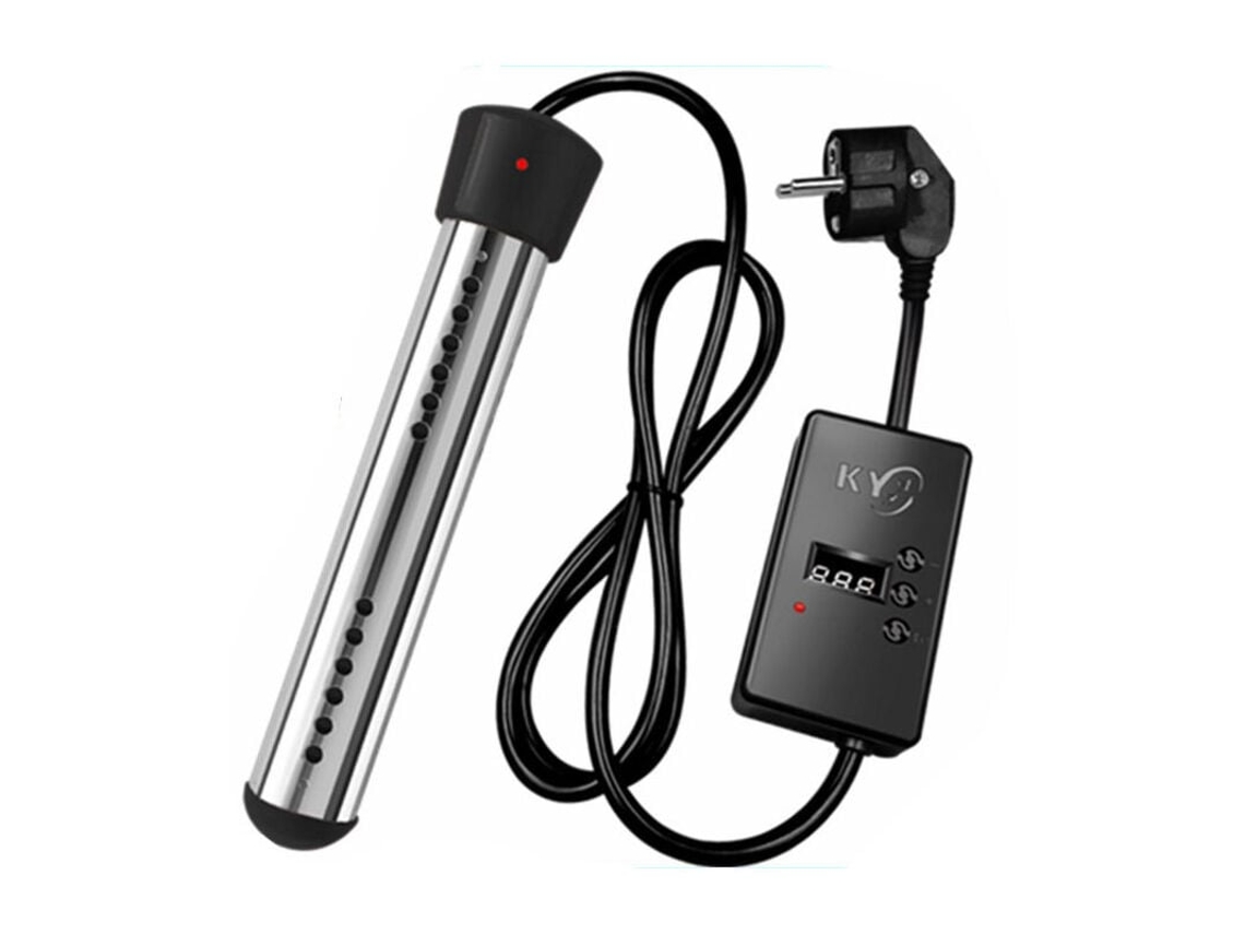 KOFIHETY Calentador de Inmersión para Bañera 2000w Calentador Eléctrico de Inmersión de Acero Inoxidable para Piscina con Temporizador Inteligente Negro