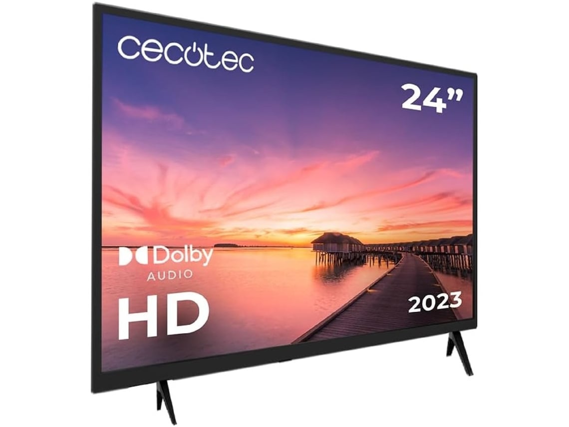 Televisor LED Cecotec 24” con resolución HD, sistema Dolby y memoria flash.