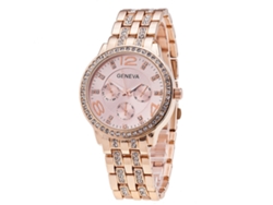 Reloj De Pulsera Para Parejas Zhoulianfa Con Estampado De Búho Dorado Y Cristales De Imitación De Diamantes, Brazalete De Acero.
