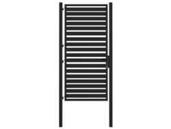Puerta de jardín de aluminio negro con cerradura 100x180 cm MAISON EXCLUSIVE