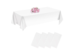 Mantel rectangular para bodas y fiestas: resistente, de vinilo PEVA, impermeable y con esquinas redondeadas para experiencias gastronómicas.