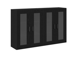 Armarios de pared de roble negro 2 piezas 69,5x34x90 cm MAISON EXCLUSIVE