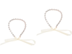 Tiara De Noiva De Duas Peças Com Fita, Acessório De Cabelo Elegante Para Casamentos E Outras Ocasiões.