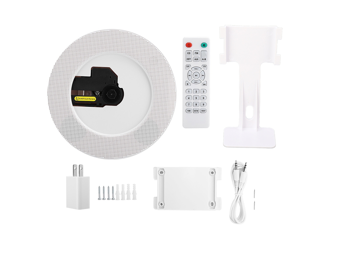 Reproductor De Cd Portátil Bluetooth Yr-q100 Para Montaje En Pared, Para Uso Doméstico, Con Control Remoto De Alarma.