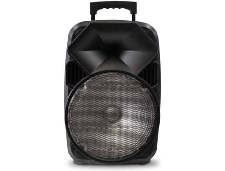 Altavoz Party Btth477183 negro luces led tws metronic 477183 bluetooth potente 600w portatil lights toma usb 2 entradas microfono con asa extensible y ruedas estilo trolley transporte 600