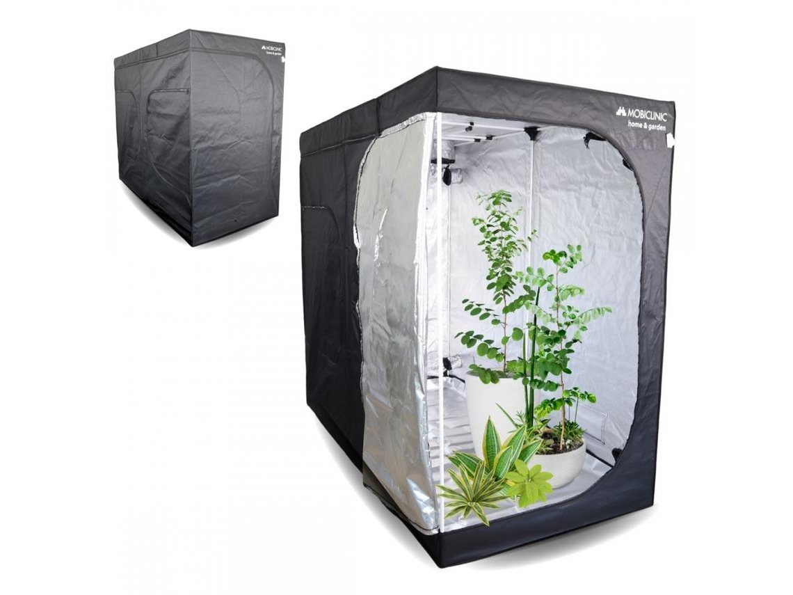 Armario de cultivo MOBICLINIC Impermeable Negro Nylon Growbox 240x120x200 cm
