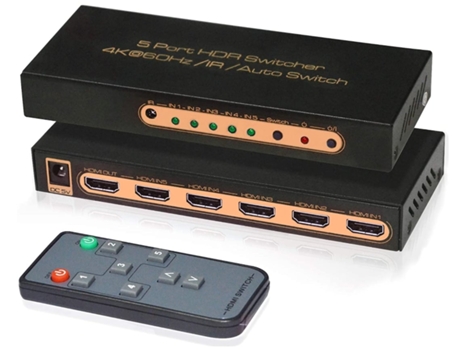 Adaptador 4K@60Hz 5X1 Hdmi HDMI1218-Y23 Negro