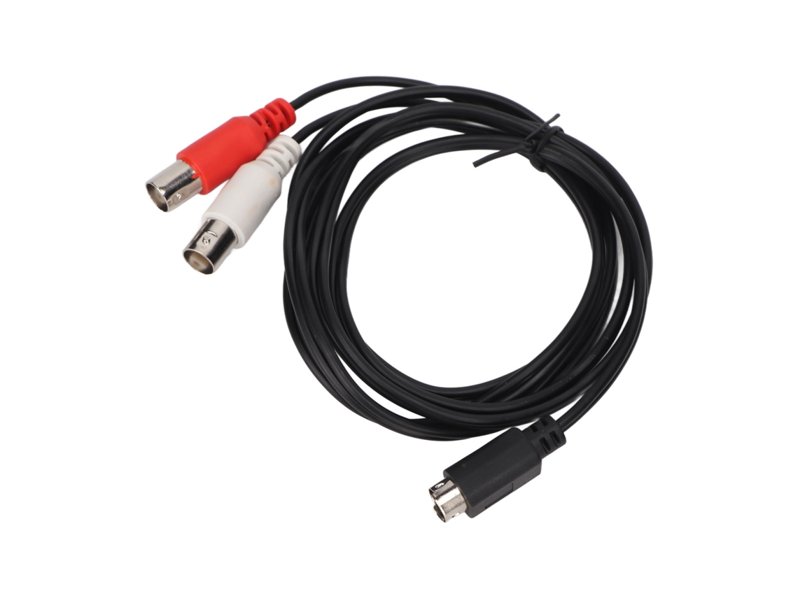 Cable Adaptador Divisor De Vídeo Flexible Mini Din De 4 Pines Macho A 2 Bnc Hembra De 1,5 M/4,9 Pies