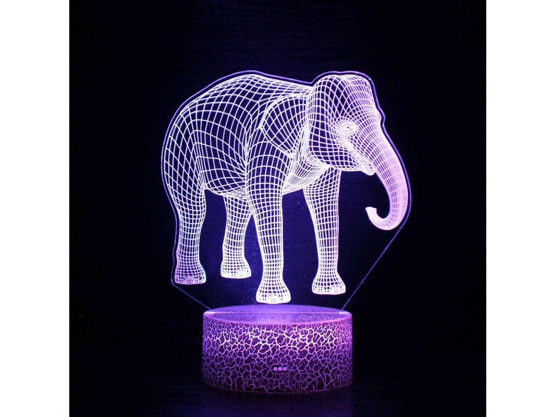 Lámpara de noche con ilusión 3D, 7 colores, interruptor táctil y alimentación USB (my 469)