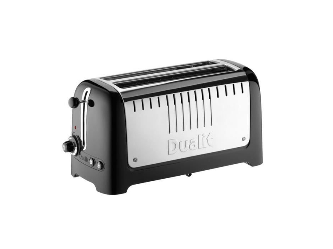 Tostadora de 2 Ranuras 2000W Negro-Acero Inoxidable 46065 DUALIT
