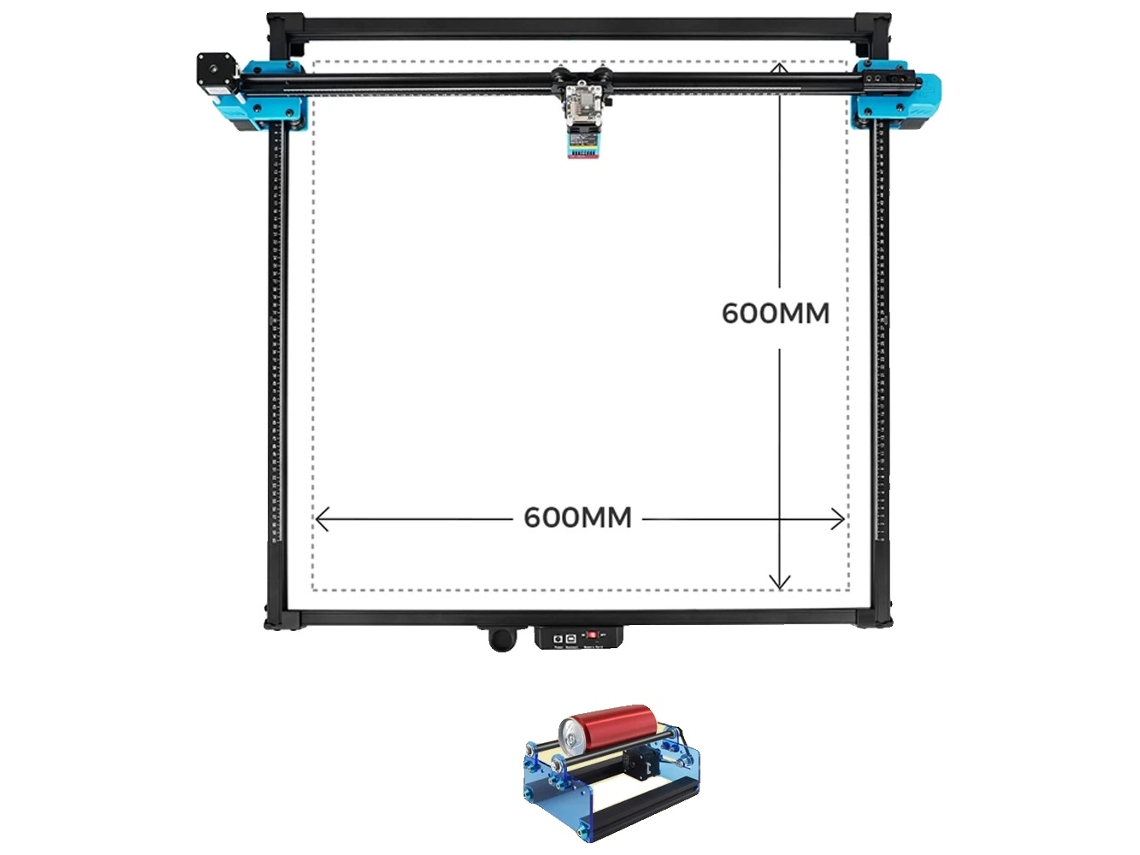 Grabadora láser CNC de alta precisión, 600x600 mm, capacidad de corte versátil, paquete de 4 unidades, 40 W TTS-55, UE-A