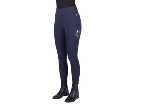 Leggings de Mujer para Equitación HV POLO Mallas Full Grip Azul (42)