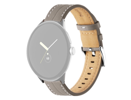 Correa de piel auténtica para Google Pixel Watch - canoso