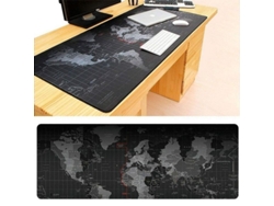 2026-8811-almohadilla De Ratón Xl 90x40cm Para Gaming Con Mapa Mundial Antideslizante Lavable