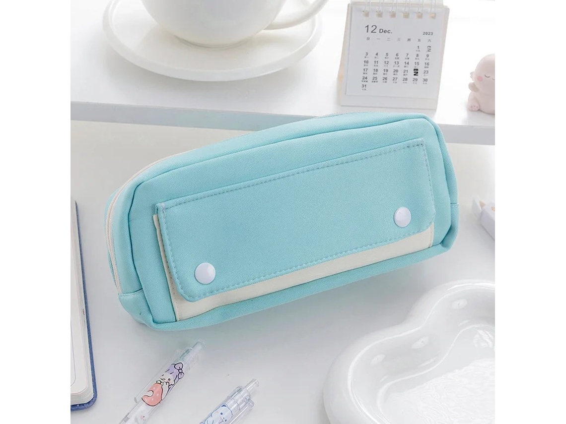 (estilo 3) Lindo Estuche Para Lápices De Color Sólido Con Botones, Regalo Con Patrón De Caracol