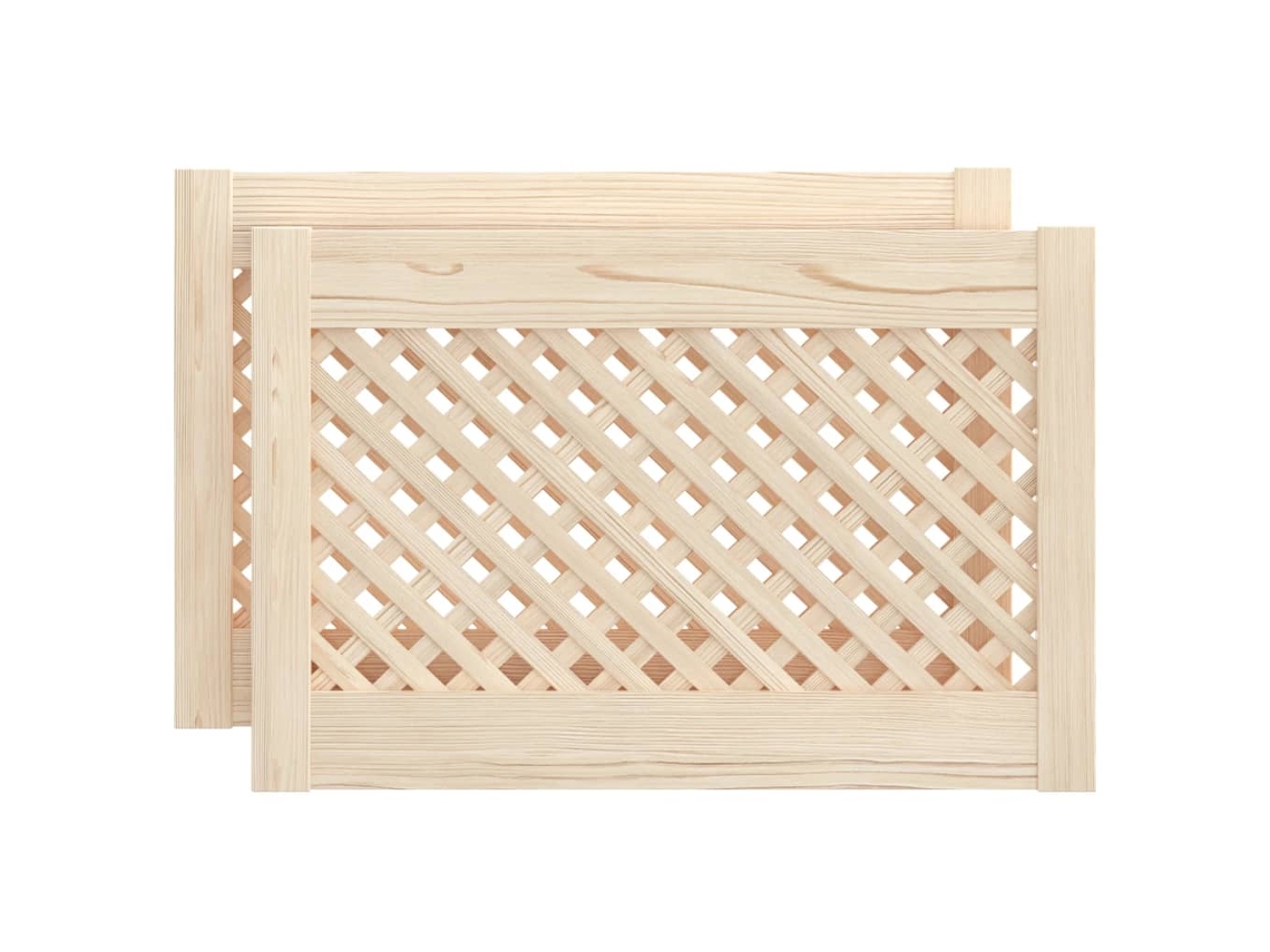 Puertas de armario con diseño de celosía, 2 piezas, pino macizo, 59,5 x 39,5 cm, MAISON EXCLUSIVE