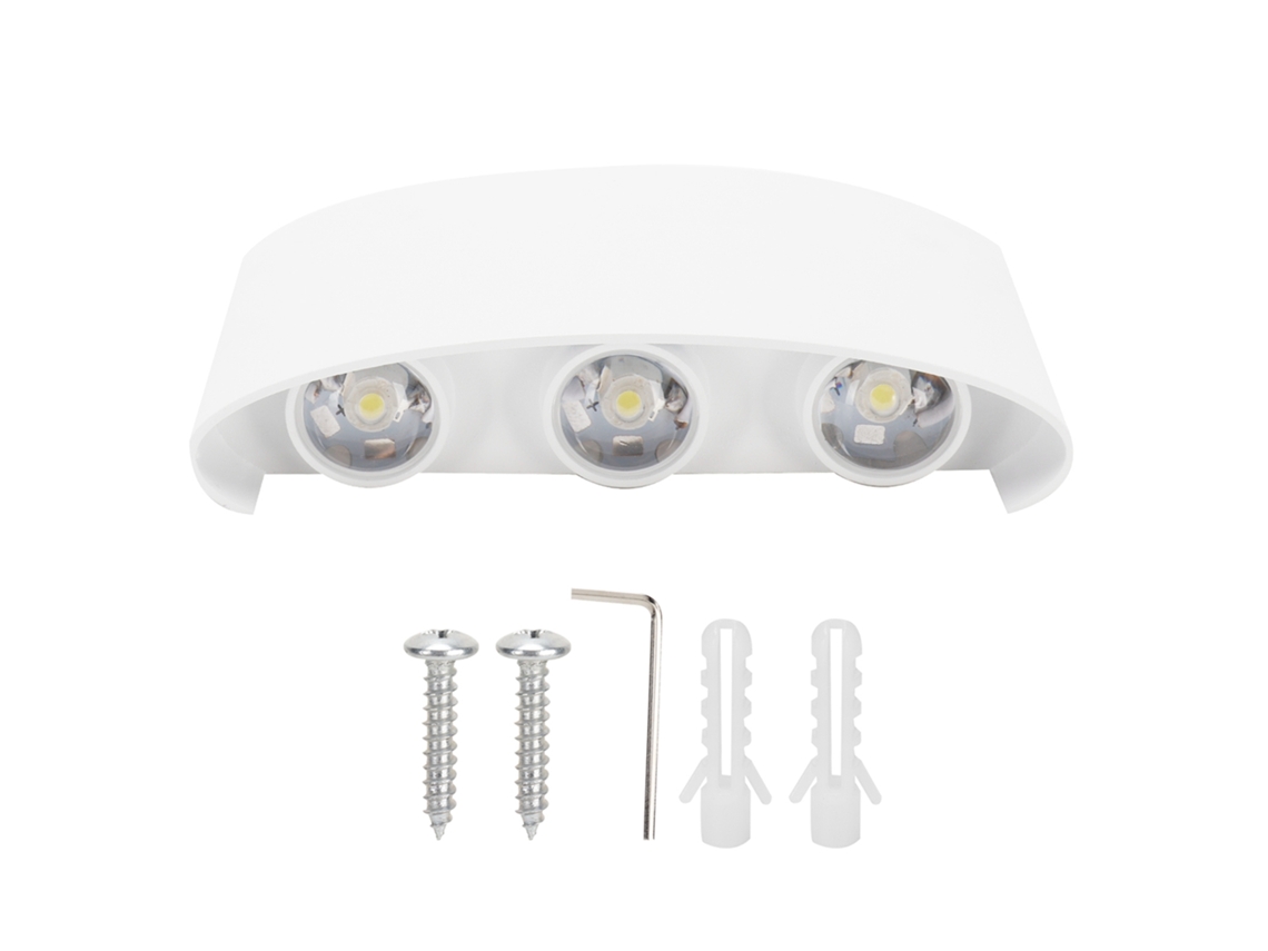 2026-lámpara De Pared 6led 6w Ip65 Impermeable Luz Blanca Ac85-265v Para Exterior Jardín