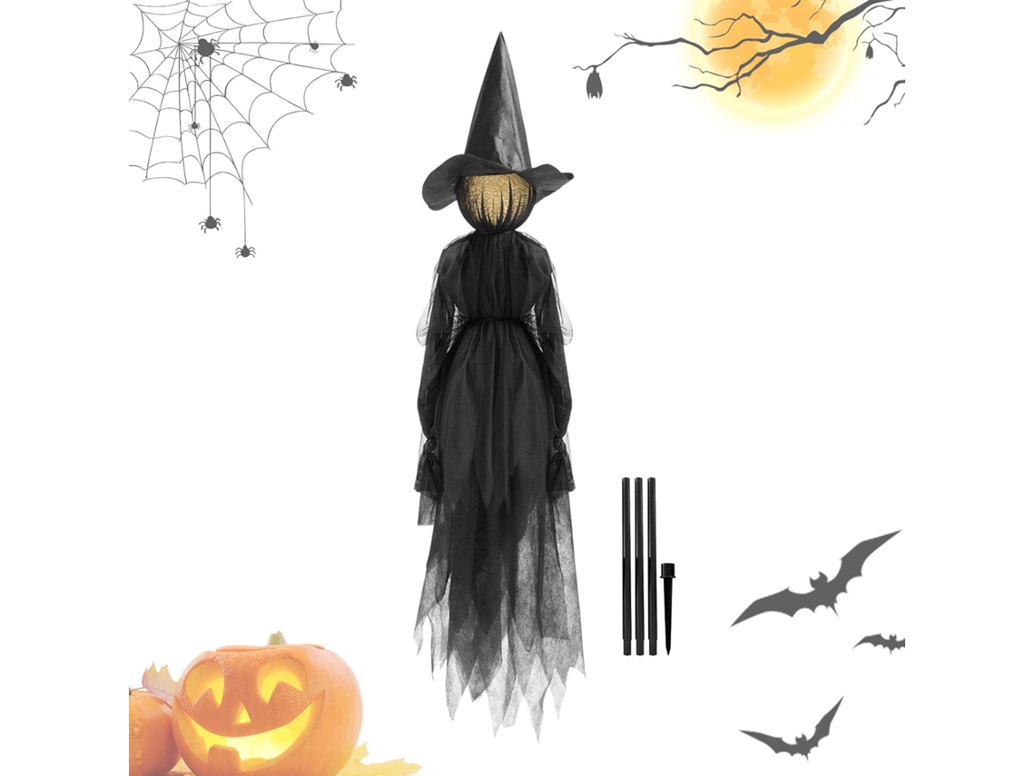 Decoración De Brujas Para Halloween: Bruja De Jardín Iluminada, Decoración Espeluznante Para El Jardín, Brujas