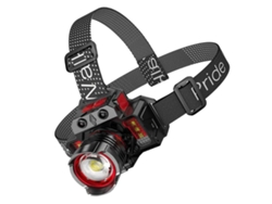 Linterna de inducción LED Zoom de largo alcance Lámpara de minero de pesca nocturna Faros delanteros para exteriores (Negro) YIZHOOD