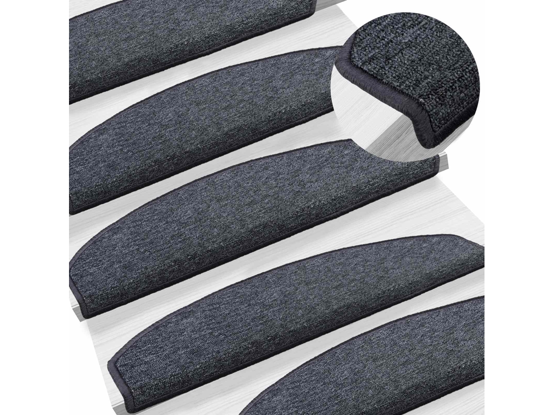 Maison Exclusive - Alfombras Autoadhesivas Para Escaleras Semicircular 15 Pcs