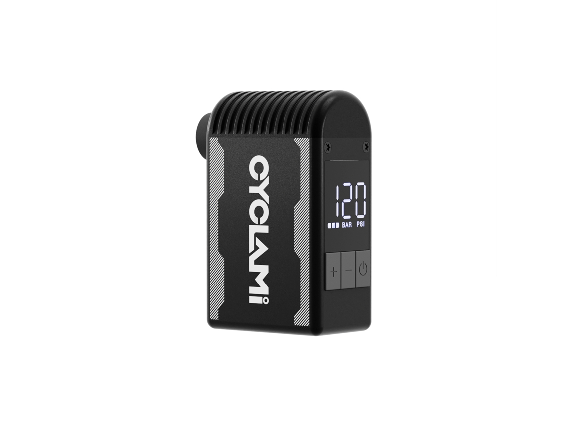 Minibomba eléctrica portátil inalámbrica para bicicleta Cyclami A2s de 120 psi, con válvula Presta y Schrader, para ciclismo de montaña y carretera. Vayotoy.