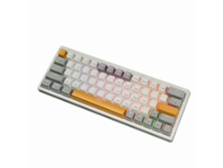 Teclado mecánico ruso para juegos con retroiluminación LED para portátiles, color salmón, Ly Ebike