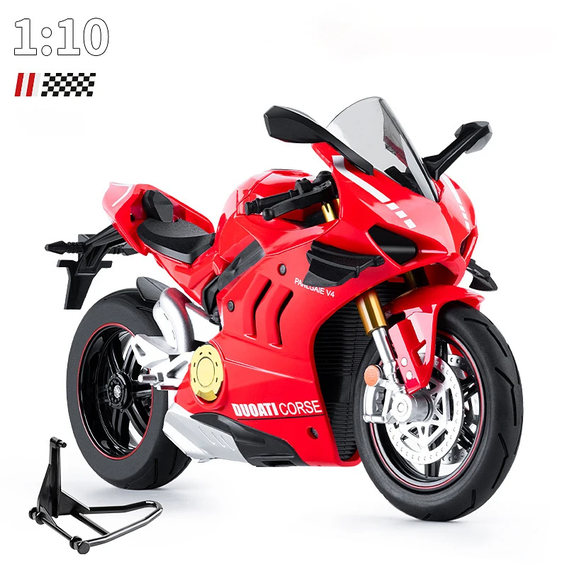 (azul) Modelo De Motocicleta De Aleación Fundida A Presión A Escala 1:10, Coleccionable