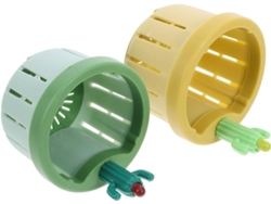 Juego de 2 cestas organizadoras para el desagüe del fregadero de la cocina con múltiples diseños para lavar y escurrir, color verde.