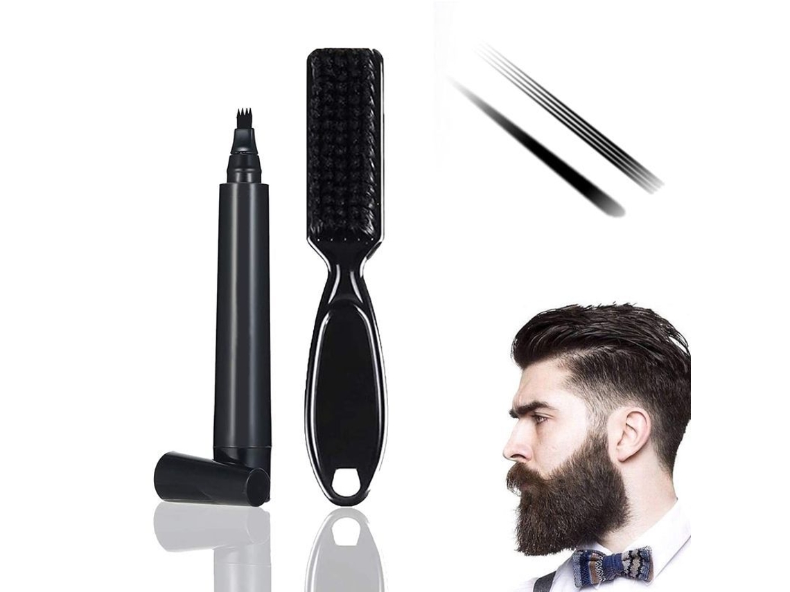 Kit De Bolígrafo Rellenador De Barba Para Hombres, Resistente Al Agua, Al Sudor Y De Larga Duración, Ideal Para Barbas Negras.