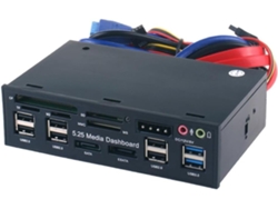 Lector De Tarjetas Múltiples Para Panel Multimedia De 5,25 Pulgadas, Sata, Usb 2.0/3.0 Y Sata Para Ordenadores De Sobremesa.