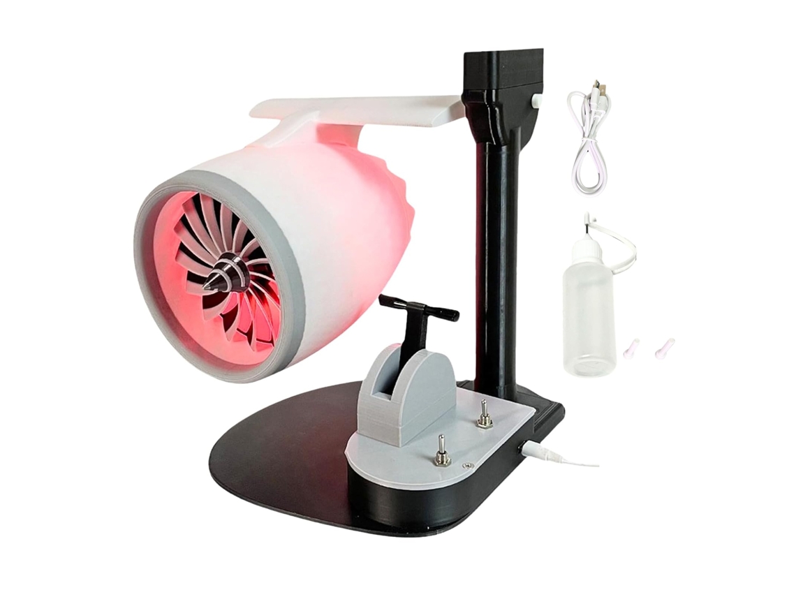 Ventilador turbo USB 2 en 1 con humidificador ajustable - Rojo