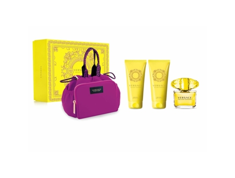 Set de Perfume Mujer VERSACE EDT Yellow Diamond 4 Piezas