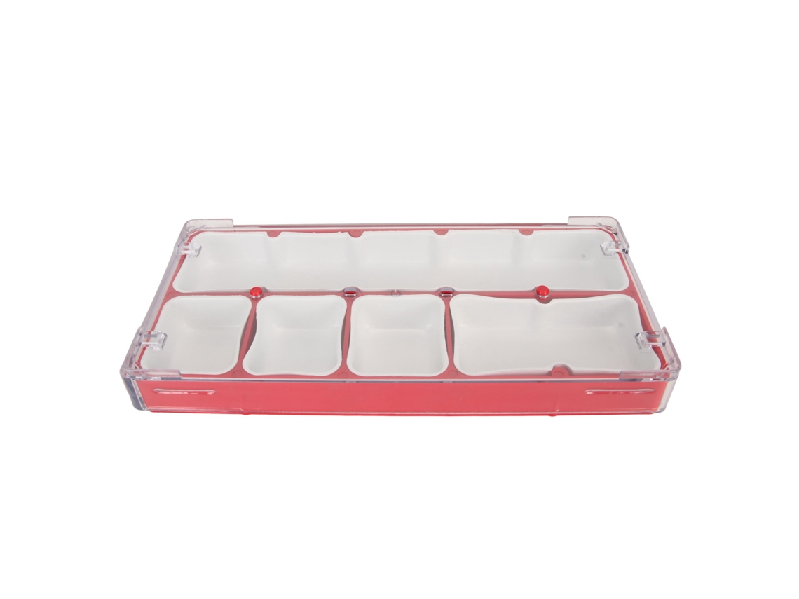 Caja De Almacenamiento De Piezas De Reloj Con 5 Compartimentos, De Acrílico Y Goma Para Reparación.