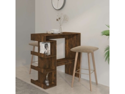 Mesa de bar  Mesa alta con estantes, derivados de madera de roble ahumado Wsd618366 Lovely Home