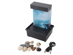 2026-fuente De Agua De Mesa Con Cascada Y Luces Led, Flujo Circulante Usb, Piedras Para Hogar, Dormitorio Y Oficina