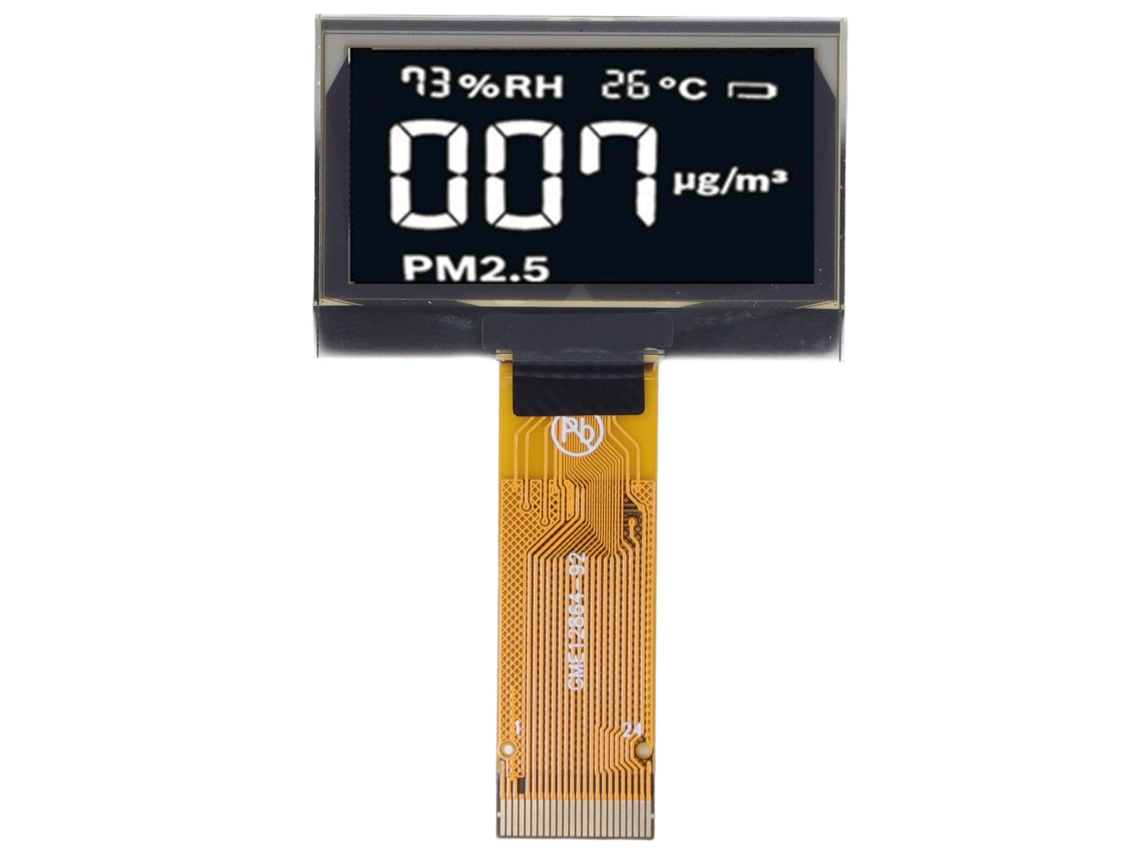 Módulo De Pantalla Lcd Digital 1.54 Pulgadas 128x64 Ssd1309 Conjunto De Accesorios Mrc128-1 Blanco