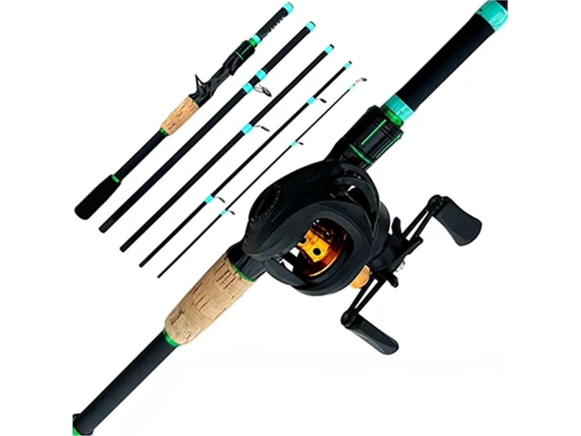 Juego De Cañas Feeder 1,8/2,1 M, Pesca Carpa, Relación Engranajes 5,2:1/7,2:1, Resistencia Máxima 8 Kg, Con...